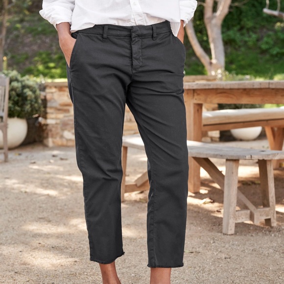 FRANK & EILEEN WICKLOW The Italian Chino ITALIAN PERFORMANCE TWILL in Black Sz 6 - Picture 1 of 17